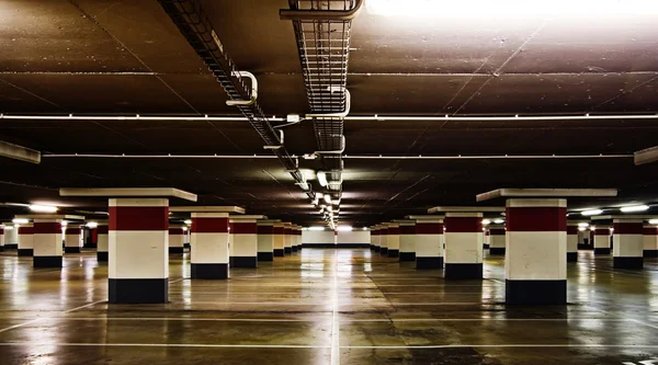 stock image Empty underground parking