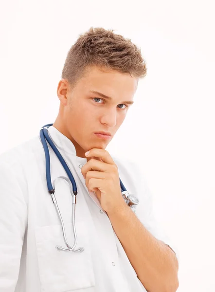 Preoccupato giovane medico — Foto Stock