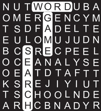 Wordsearch game clipart