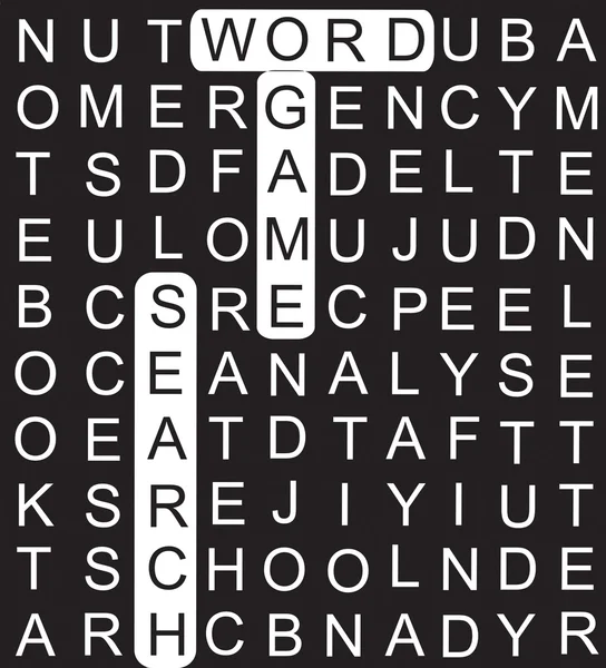 Wordsearch παιχνίδι — Φωτογραφία Αρχείου