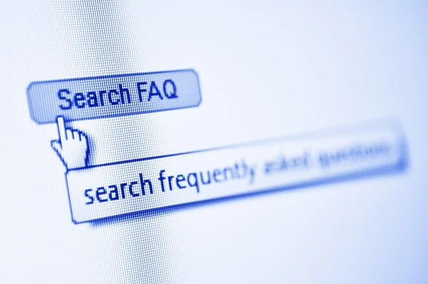Buscar botón FAQ — Foto de Stock