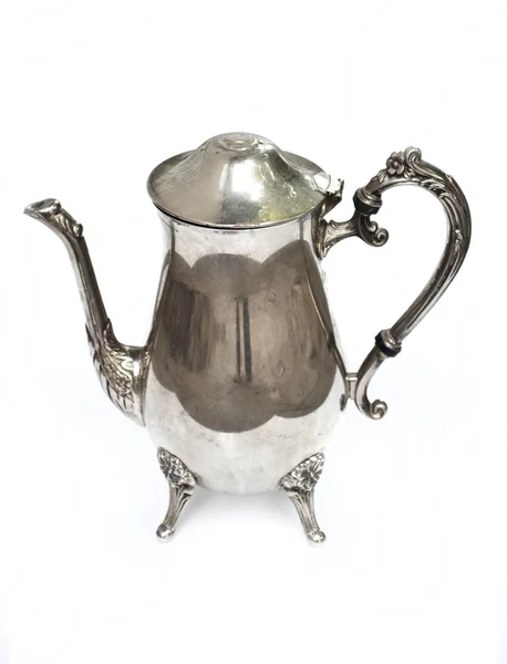 Silver tea pot — Stock Photo, Image