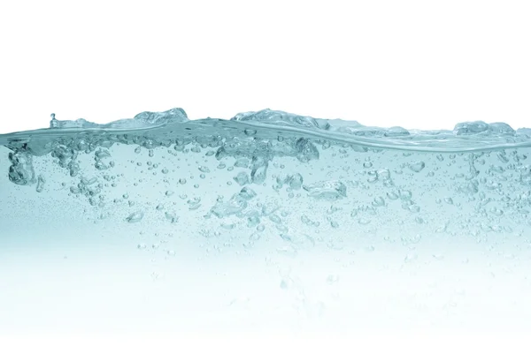 Blaues Wasser aus Blasen — Stockfoto
