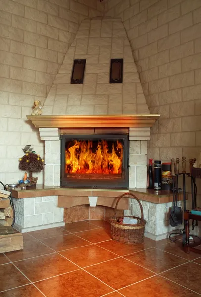 stock image Traditional fireplace