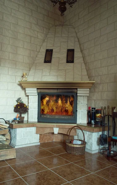 stock image Traditional fireplace