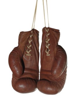 Old boxing gloves clipart