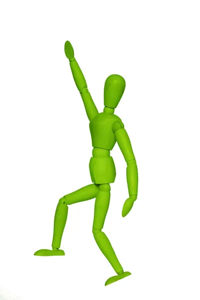 Green wooden dummy — Stock Photo, Image