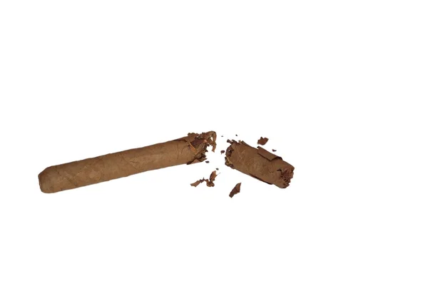 破碎的雪茄 — 图库照片
