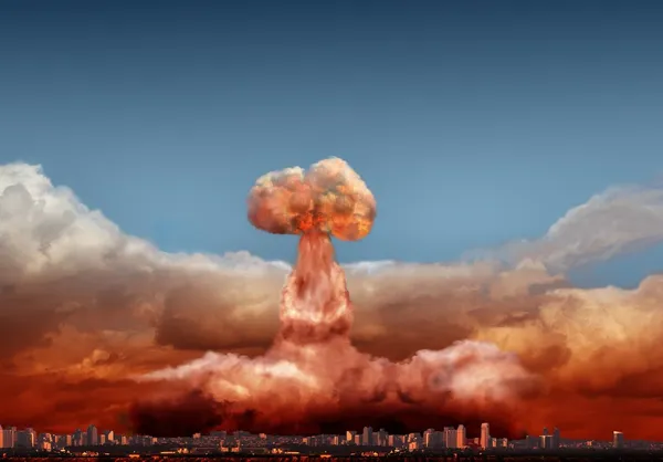 Esplosione di bomba atomica Immagine Stock