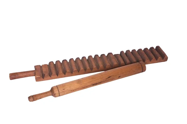 Instrumentos antiguos de madera para lavar — Foto de Stock