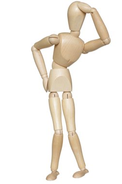 Wooden dummy clipart