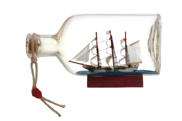 ボトルの帆布船 — ストック写真