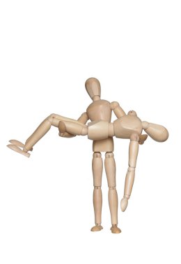 Two wooden dummy clipart