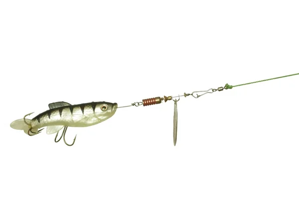 Gum and metal angling bait — Stockfoto