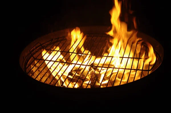 Barbecue dans la nuit — Photo