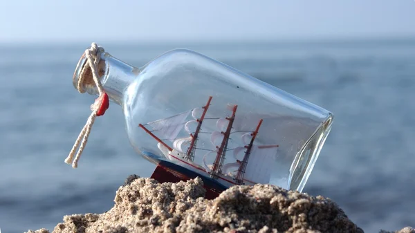 Vitorlavászon hajó üvegben — Stock Fotó