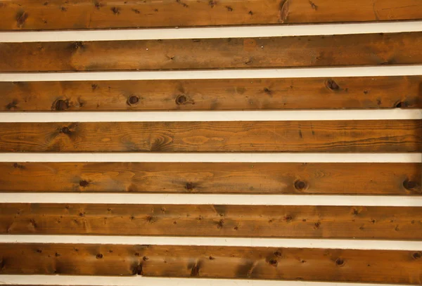 Wood Plank Wall with White Joints — Stock Photo, Image