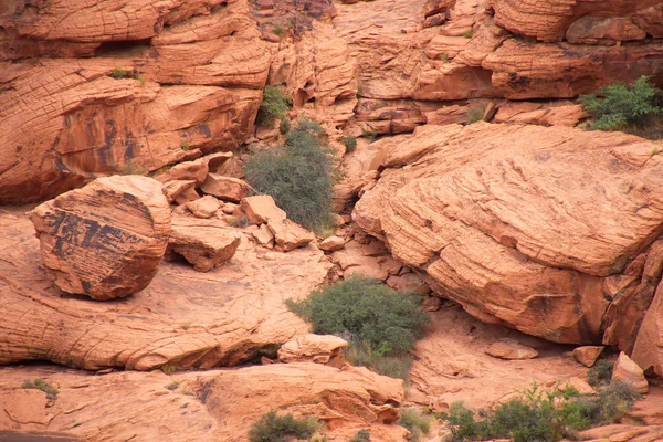 赤い岩の峡谷の壁水平 — ストック写真