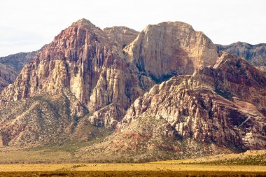 Desert Mountains with Bands of Colors clipart