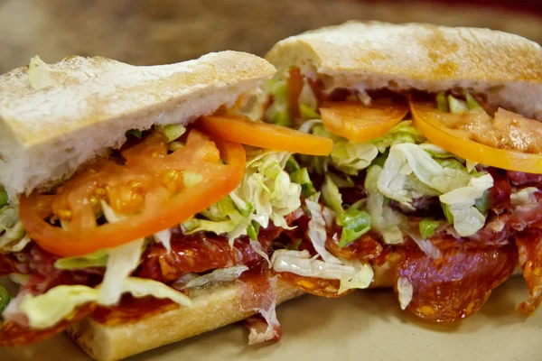 Fresh Italian Submarine Sandwich — Stock Photo, Image