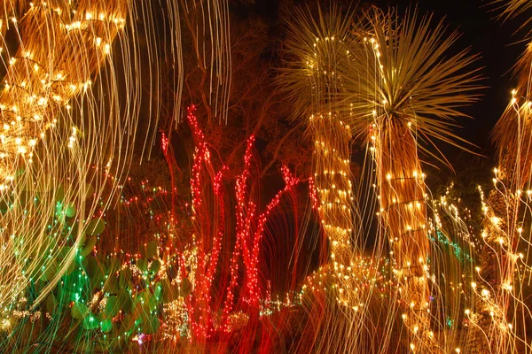 Noel ışıkları gece hareketli — Stok fotoğraf