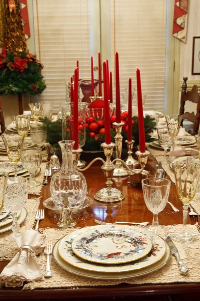 Schöner Esstisch für Weihnachten — Stockfoto