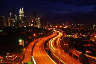 Kuala Lumpur night view clipart