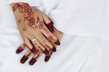 Bride's hands clipart