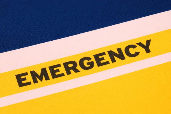 Le mot concepts d'urgence d'urgence et de risque — Photo