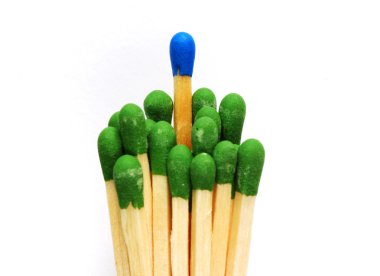 A standout match from others concept of leadership clipart