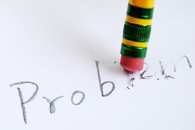 Erase problem concept of solving the problem clipart