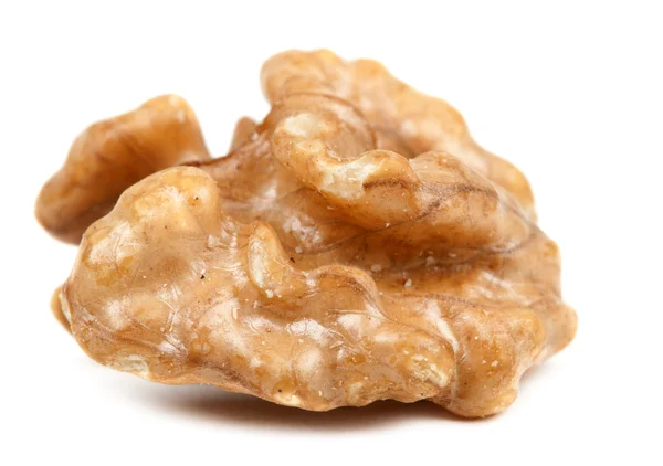 Half peeled walnut closeup — Stock Photo, Image