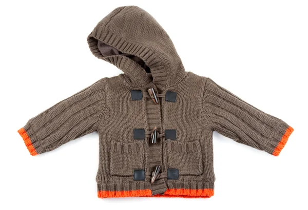 Pull tricoté pour enfants marron — Photo
