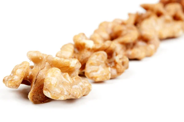 Halves peeled walnuts — Stock Photo, Image