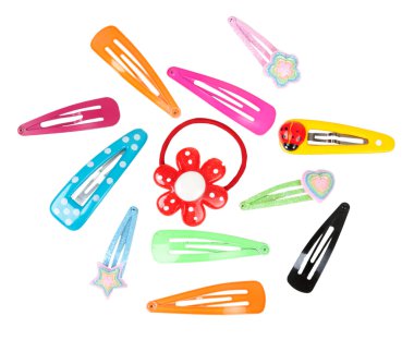 Colored hairpins clipart