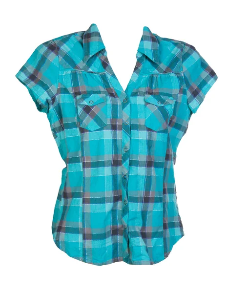 Blue checkered shirt — Stock Photo, Image