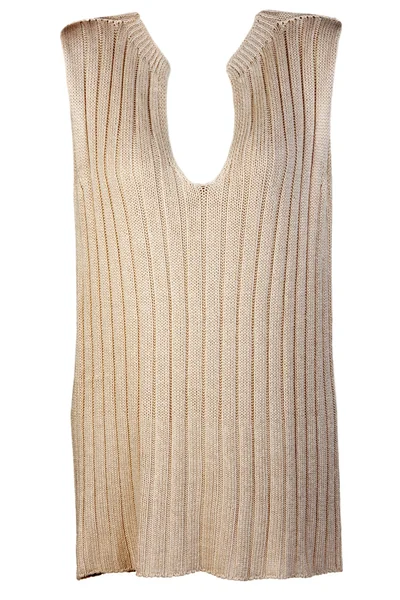 Beige knitted vest — Stock Photo, Image