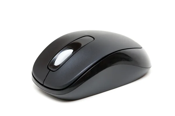 Czarny bez drutu mysz do komputera — Zdjęcie stockowe