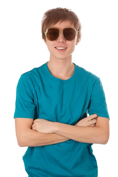 Fiú retro napszemüveg — Stock Fotó