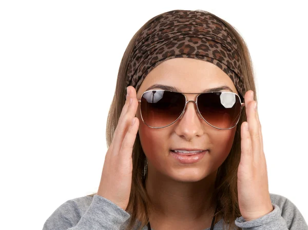 Portrét dívky s brýlemi — Stock fotografie