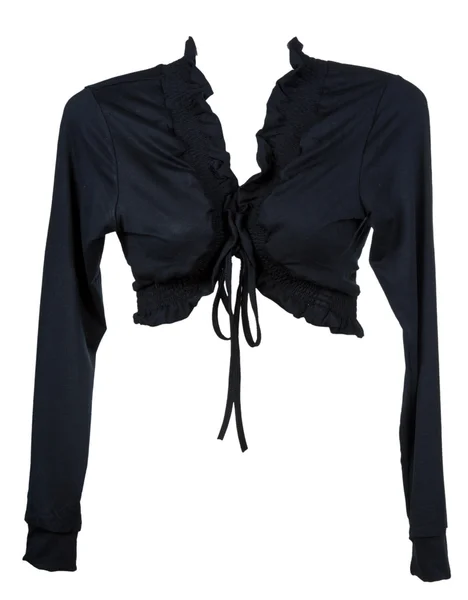 Blusa de mulher preta na moda — Fotografia de Stock