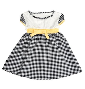 Children's checkered dress clipart