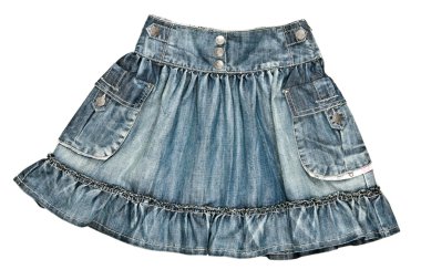 Women's denim skirt clipart