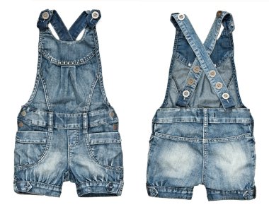 Children's denim shorts clipart