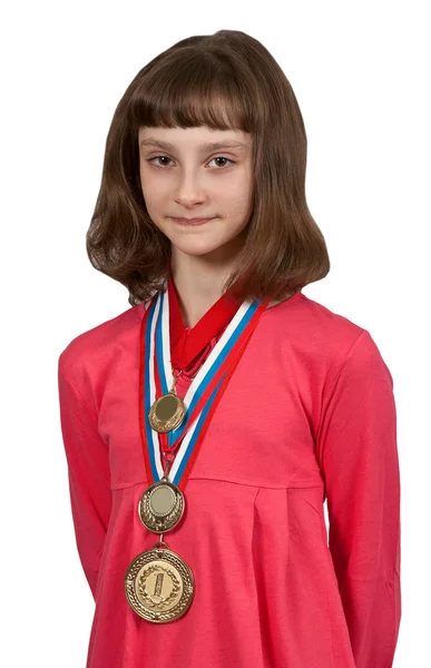 Dívka vítěz — Stock fotografie