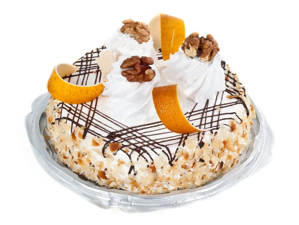 stock image Cake with cream and nuts