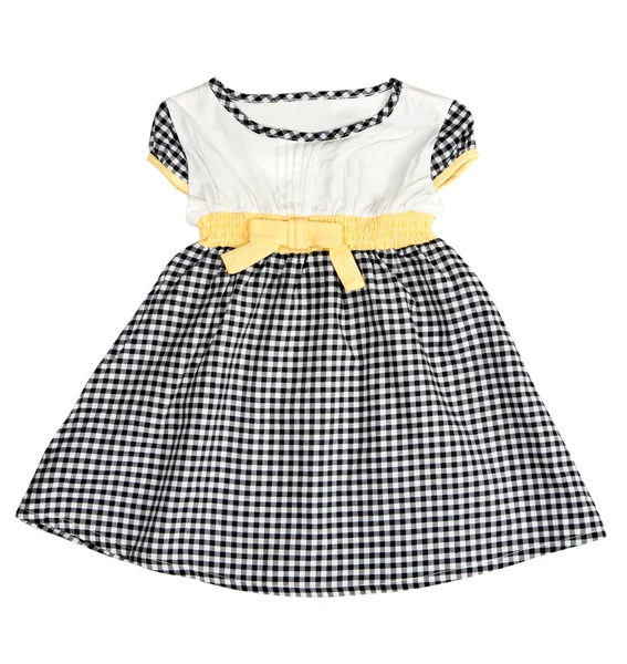 Checkered sukienka dla dzieci — Zdjęcie stockowe