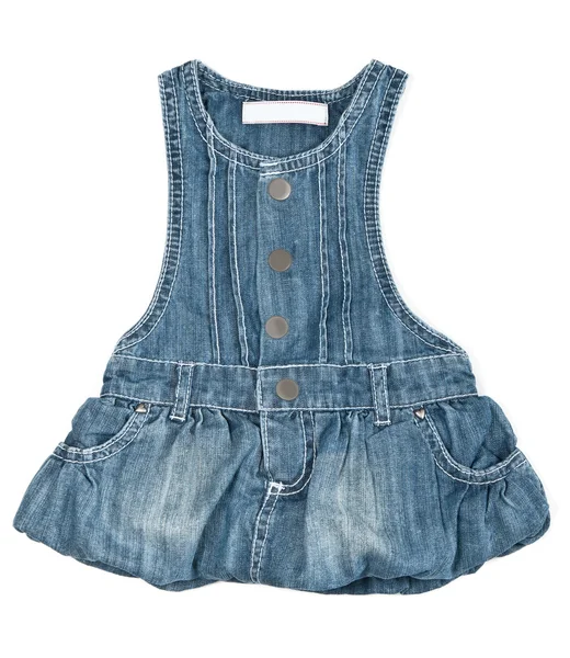 Baby blue denim dress — Stock Photo, Image