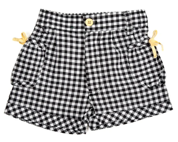 Pantalones cortos a cuadros con bolsillos — Foto de Stock