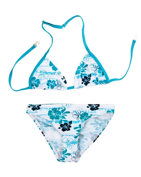 Badeanzug mit blauem Muster — Stockfoto